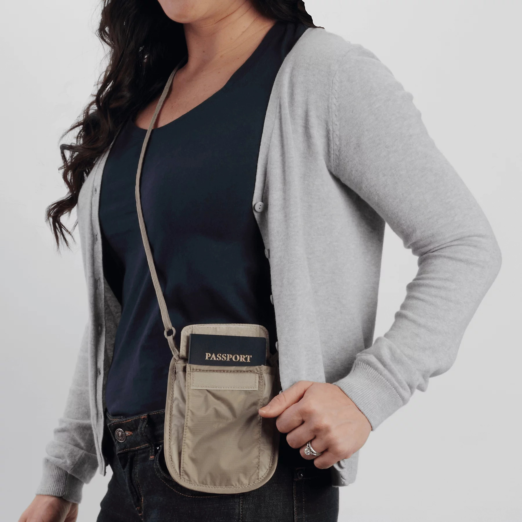 RFID BLOCKER NECK WALLET image number null